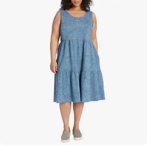 Frye Sumer dress sleeveless floral print blue size:XXL
